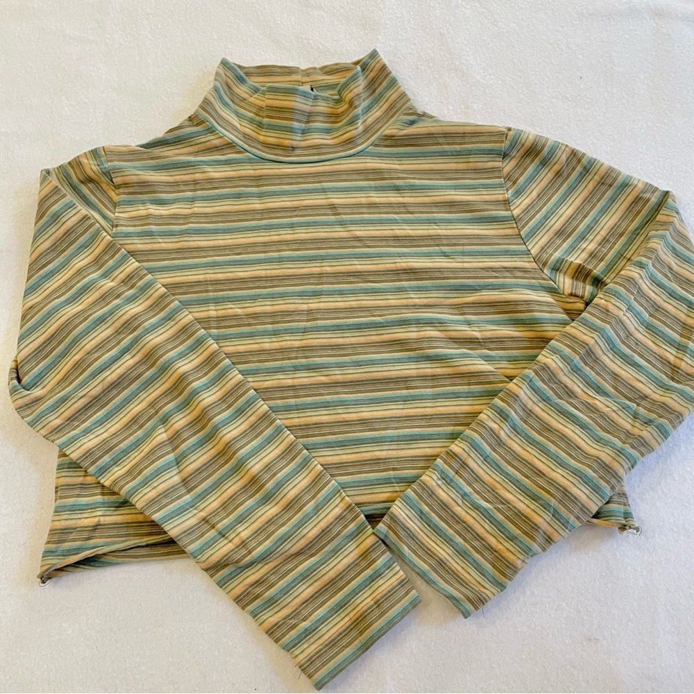 Women’s Striped Mockneck